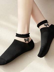 Bow Decor Ankle Socks