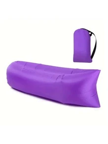 Sofá Inflable, Tumbona Inflable Cómoda, sofá de Aire Ergonómico Portátil para Acampar - Morado - Ver 2