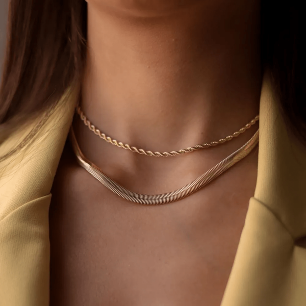 Kit 2 Chokers Fita + Cordão Baiano Folheado Ouro Qualidade 2 Choker