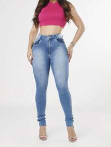 Women Jeans - Màu xanh lam - Xem 1