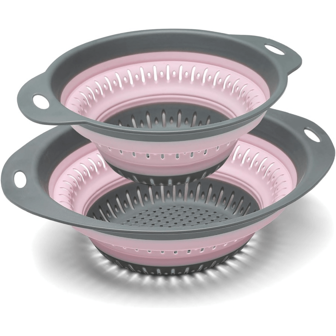 1 Pc Collapsible Colander And Strainer, Silicone Strainer Colanders & Food Strainers, For Vegetable And Fruit, Kitchen Essentials
