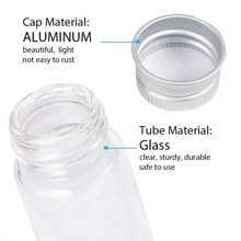 1 盒 20 个 15 毫升透明玻璃糖果罐带铝盖，玻璃瓶，样品瓶，香水瓶，小物品储存，结婚礼物 - 20件 - 查看 6