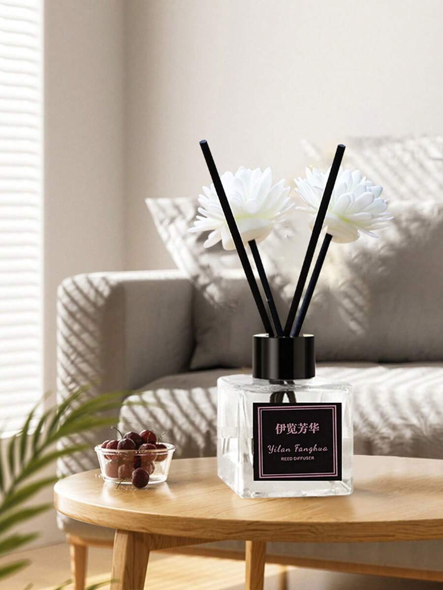 1pc Creative Scented Reed Diffuser Set, Aromatherapy Diffuser Sticks, Air Freshener For Living Room, Bedroom, Toilet, Or Bathroom Decoration - Black - View 1