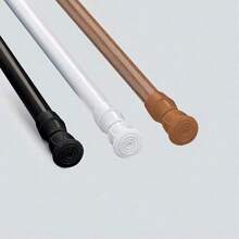 FEPK 1件/2件多功能弹簧拉杆,无需钻孔,易于安装,有黑色、白色和木纹可选,非常适合用作门帘杆、衣杆、衣柜杆、鞋架支架、毛巾杆等家居卫浴必备品。家居卫浴装饰秋季装饰卫浴配件返校季 - 彩色 - 查看 2