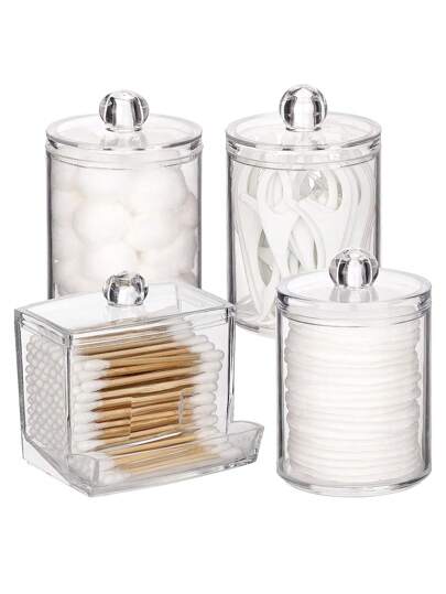 3M 4pcs Bathroom Cleaning Wand Storage Box Set With 10/7oz Cleaning Wand Dispenser And Container, With Caddy For Organization And Storage Home Bathroom Decor Bathroom Organizer Fall Decor Makeup Organizer Back To School