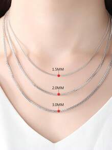 925银肖邦链项链，纯银粗链项链，男女皆宜，休闲毛衣链，锁骨链，纯银链