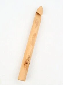 1 pieza Ganchillo de crochet extra grande/Ganchillo de crochet grueso/1 pieza Ganchillo de crochet cilíndrico grande/Ganchillo de crochet de lana tipo cola de gato de Islandia/Ganchillo de crochet supergrueso de pana de hielo/Ganchillo de crochet carbonizado/Ganchillo de crochet de bambú blanco de 15mm-20mm-25mm