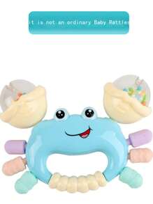 One Random Color Baby Hand Rattle Toy Children Crab Shaped Rattle Infant Toddler Early Educational Animal Teether Newborn Gift For Boys And Girls