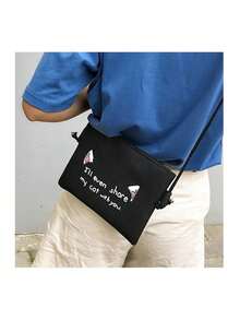 YUQING.FC Mochila Espaciosa, Hermoso Diseño De Orejas De Gato, Set De 4 Bolsos Con Gran Capacidad - Negro - Ver 10