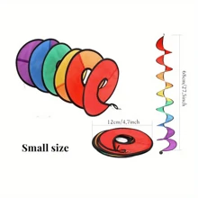 1pc Vivid Rainbow Spiral Windmill - Outdoor Hanging Decor, Ideal Choice For Garden, Camping And Parties