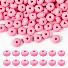 100 Stücke 8mm Acryl Linse Perlen, bunte Abakus Perlen für Handwerk, Acryl Abstandshalter Perlen für Schmuck Armband Halskette Herstellung, Füllfederhalter Schmuck Handwerk