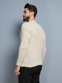 Men Sweaters - 杏色 - 查看 7