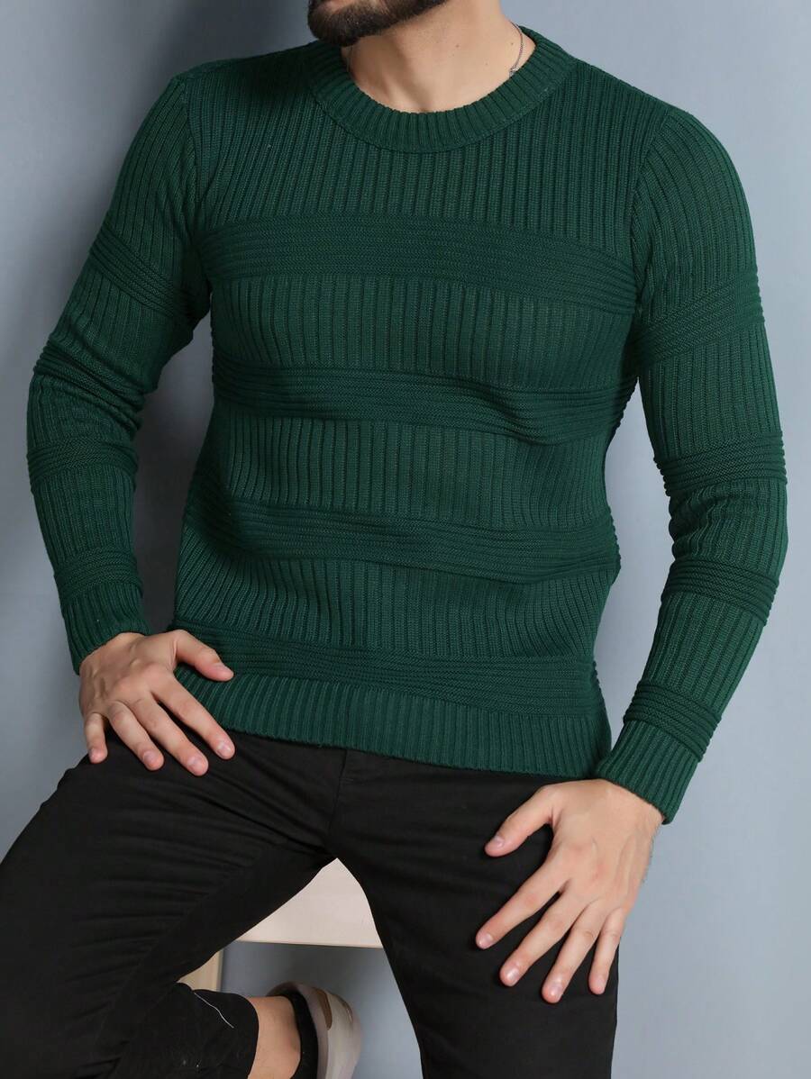 Men Sweaters - グリーン - チェックする 1