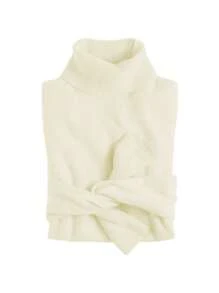 Women Knit Tops - Beige - View 1