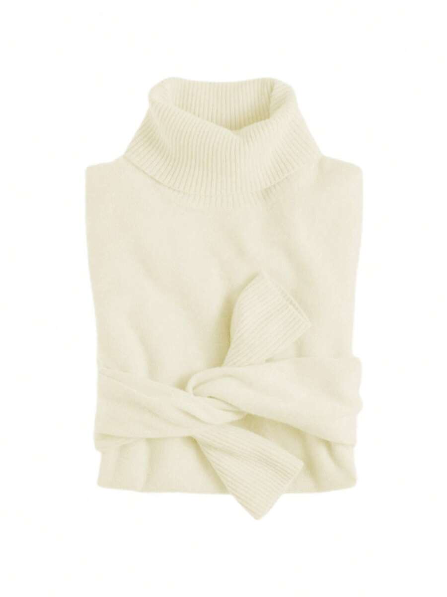 Women Knit Tops - Beige - View 1
