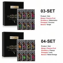 8pcs 10ml/0.33fl.Oz MAYJAM Fruit Fragrant Oil Essential Oils Set For Soap, Candle Making,Diffuser, Humidifier, Massage ,Bath Sleep Relaxation-Mango,Passion Fruit,Strawberry, Watermelon, Coconut, Pineapple ,Banana ,Grape - Scent - View 5