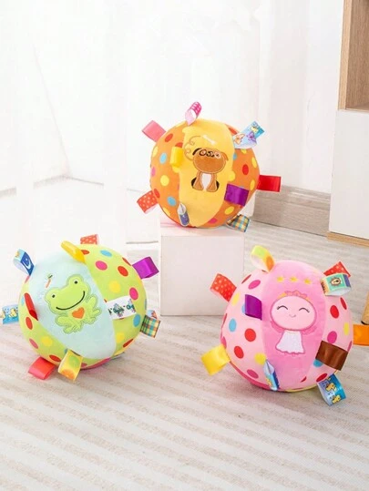 1pc Pet Self-Playing Ball Toy With Ringing Bell, Durable & Chew Resistant, Suitable For Small/Medium/Large Dogs, Random Pattern Sent