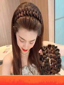 شريط رأس مصنوع يدويًا بتصميم مجدول ومفتول بتصميم سمكة عظمية، مناسب للنساء لتسريح الشعر والارتداء اليومي،الملابس الكاجوال،اكسسوارات الشعر