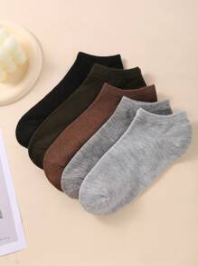 1/10/20Pairs Women's Soild Random Color Summer Low Cut Socks, Thin Low Vamp Ankle Socks