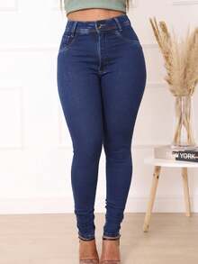Women Jeans - Rửa tối - Xem 5