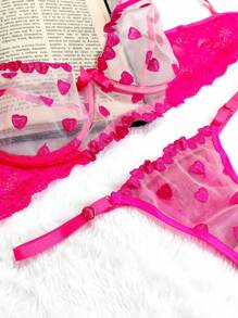 Women Sexy Lingerie Sets - Pink - View 3