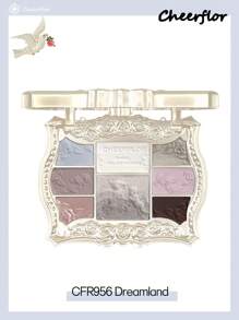CHEERFLOR Paleta de Maquiagem Embossed, Paleta de Sombras Brilhantes e Mates em Pó, Alta Pigmentação, Sombras Brilhantes e Mates de Longa Duração, Leves, Lisas, Com Espelho, Todo-em-Um Paleta de Maquiagem com Iluminadores, Contorno e Blush em Pó - CFR956 - Visão 11