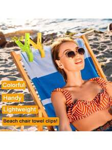 Beach Chair Towel Clips-Cruise Essentials, Pool Chair Clips Large Hanging Clip Clamps Beach Towel Holder Clothes Pegs To Keep Your Towel From Blowing Away, Vacation Beach Must Have