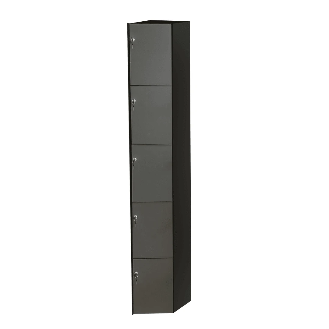 Casillero Locker 5 Puertas Minimalista Mdf - Gris - Ver 1
