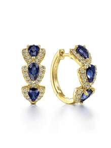 1 Pair Fashion Cubic Zirconia Hoop Earrings For Women For Wedding Anniversary Engagement Party Jewelry Valentine's Day Gift,Mom,Mother,Mother's Day,Gift