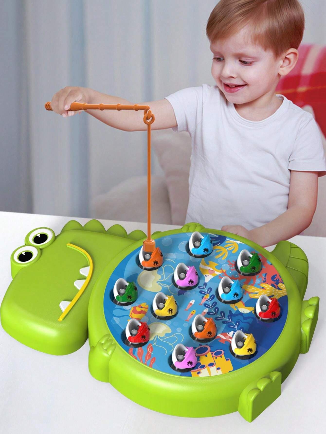 Cartoon Fishing Game Toy Without Battery, Seal/Dinosaur/Cat Design