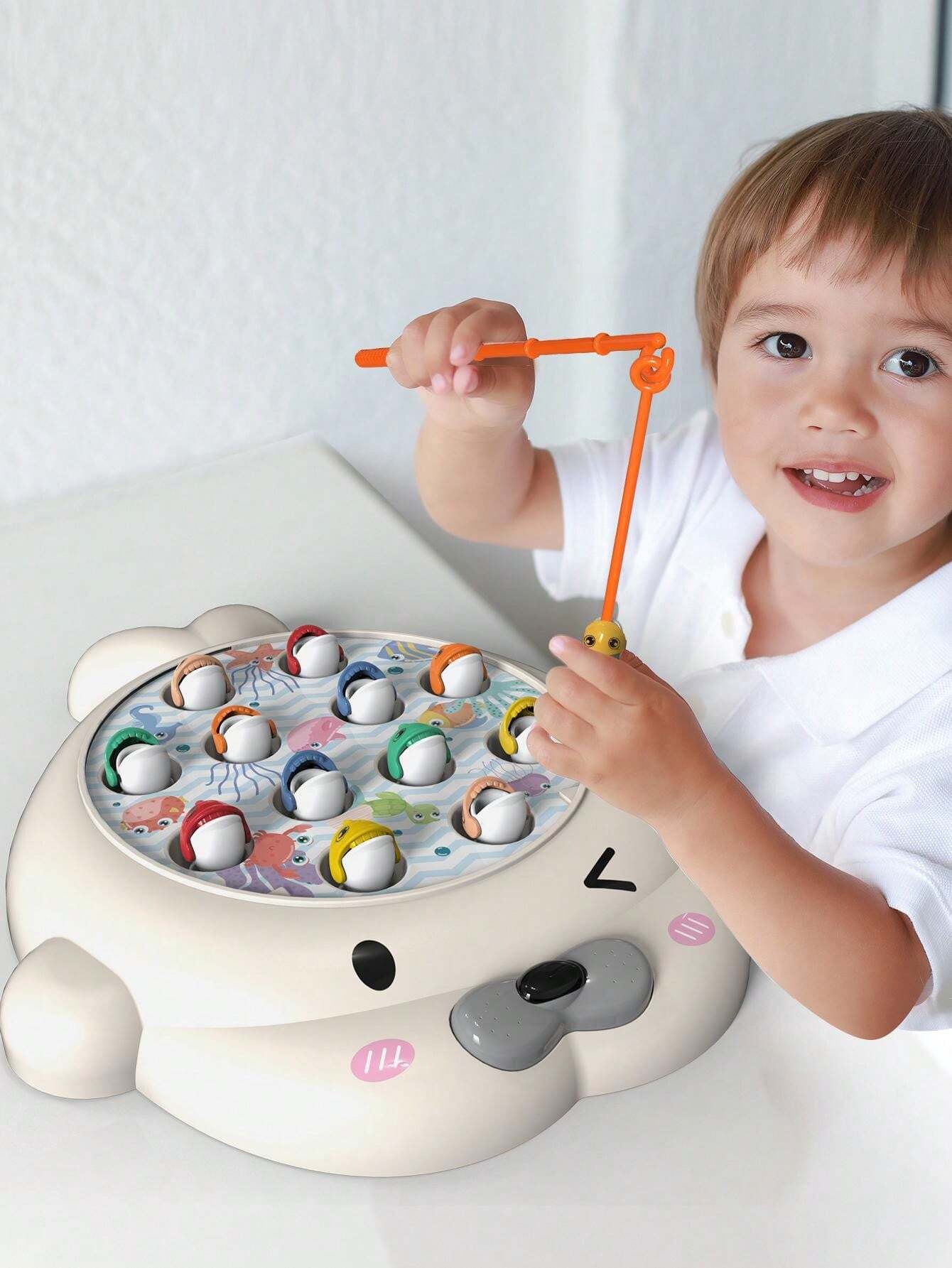 Cartoon Fishing Game Toy Without Battery, Seal/Dinosaur/Cat Design