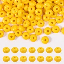100 Stücke 8mm Acryl Linse Perlen, bunte Abakus Perlen für Handwerk, Acryl Abstandshalter Perlen für Schmuck Armband Halskette Herstellung, Füllfederhalter Schmuck Handwerk