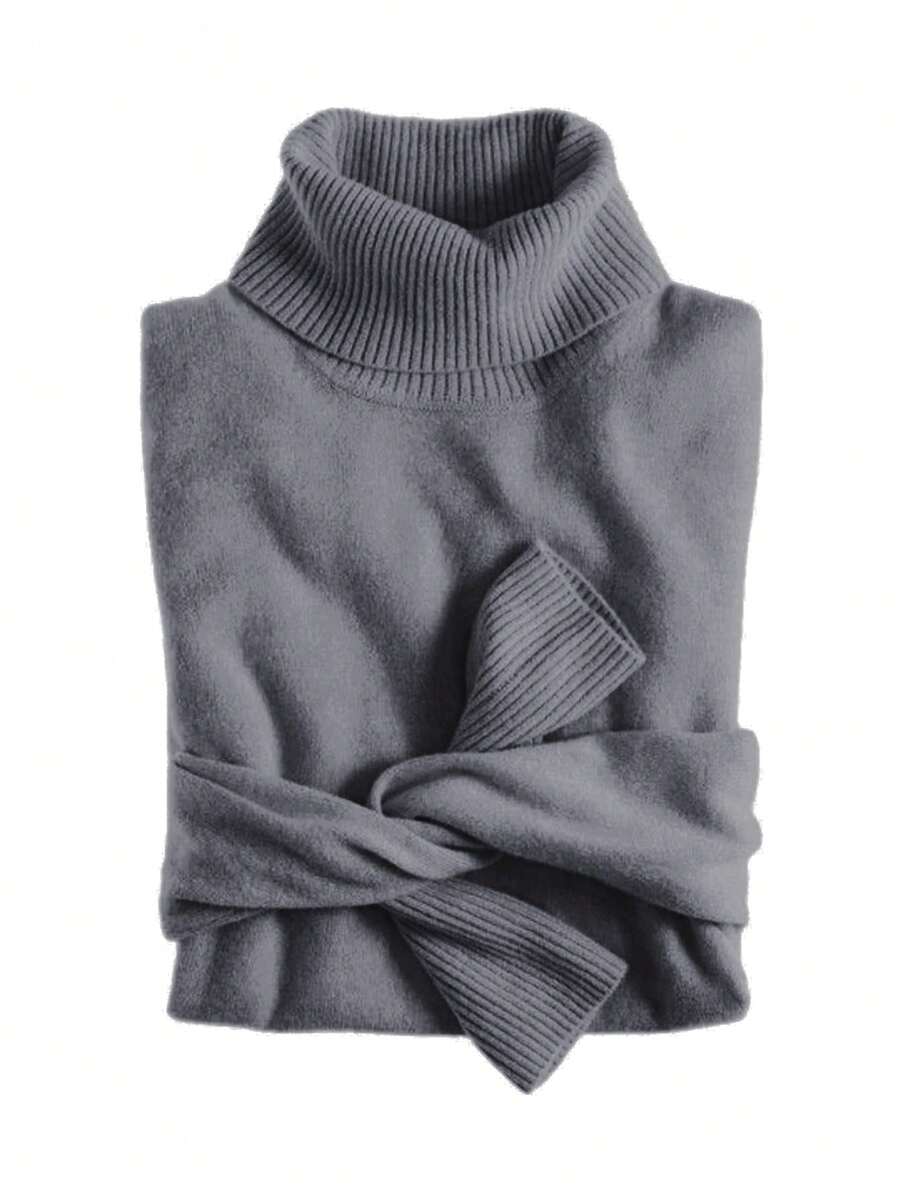 Women Knit Tops - Dark Grey - View 1
