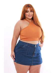 Women Denim Shorts - Rửa trung bình - Xem 4