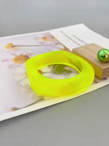 1 Pieza Brazalete De Acrílico Exagerado Con Patrón De Mármol De Estilo Europeo Y Americano Adecuado Para Usar Diariamente En Mujeres Y En Fiestas De Baile