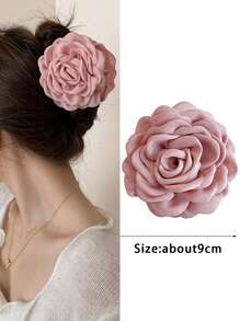 1 Piece Of Women's Three-Dimensional Flower Claw Clip, Spring And Summer Hair Claw To Fix Hair Flower Clip, Suitable For Vacation Hair Accessories,Valentine's Day Couples As A Gift Hair Accessories Valentines - Multicolor - View 6