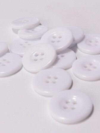 50 st/set Fyrhåliga breda kant Kexformade knappar i två färger, gjorda av ABS-harts, perfekt för kostym, skjorta, vindjacka och kappa DIY-sömnad