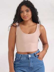 Women Tank Tops & Camis - 摩卡棕 - 查看 5