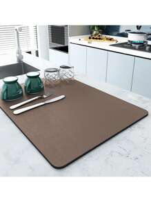 1 Peça Tapete Absorvente Super Absorvente Para Cozinha, Tapete Antiderrapante Para Escorrer Café e Pratos, Tapete de Secagem Rápida Para Banheiro, Tapete Para Louças