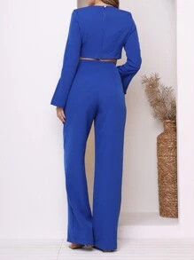 Women Two-Piece Outfits - 藍色 - 查看 4