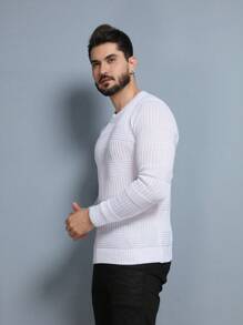 Men Sweaters - לבן - ראה 6