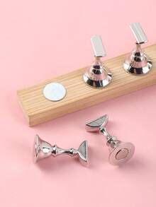 美甲工具手戴式指甲修護支架+5個強磁性銀色支撐架展示架練習指甲片架自製 - 銀色 - 查看 4