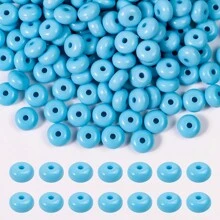 100 Stücke 8mm Acryl Linse Perlen, bunte Abakus Perlen für Handwerk, Acryl Abstandshalter Perlen für Schmuck Armband Halskette Herstellung, Füllfederhalter Schmuck Handwerk