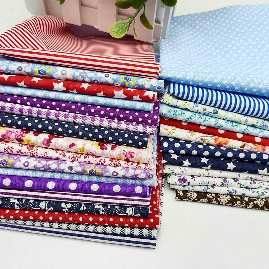 Pack Of 30 Bundles Patchwork Fabrics Cloth DIY Handmade Sewing Quilting