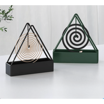 2/1件装不锈钢蚊香架，阻燃蚊香香炉托盘带灰盘，室内/室外通用，带盖