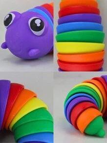 Slug Fidget Lesma 19 Cm, Brinquedo Sensorial Articulado de Descompressão Flexível