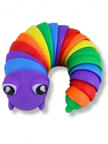 Slug Fidget Lesma 19 Cm, Brinquedo Sensorial Articulado de Descompressão Flexível