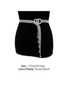 Chain Belt For Women Waist Chain Belt Chain Chunky Belt Chain Gold Chain Belts - Silver - View 2