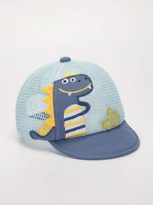 TUTUYA Gorra de béisbol para bebé, sombrero de sol para niños pequeños, gorra con visera suave con bordado de dinosaurio de colores múltiples