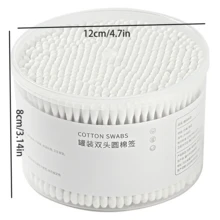 1 Box Double-Ended Cotton Swabs, Disposable Makeup Pads